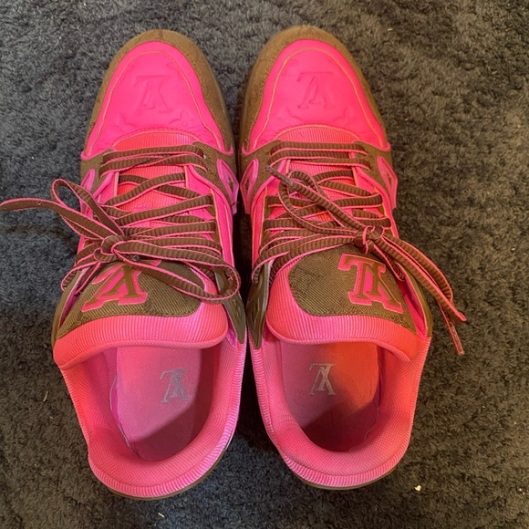 Louis Vuitton Pink And Brown Trainers - Picture 6 of 9
